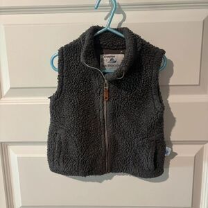 Southbound Toddler Boys Charcoal Sherpa Fleece Vest Zip Front 2T
